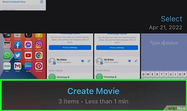 Stvorite film iMovie