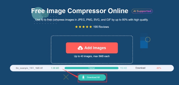 Télécharger des images TIFF compressées sur AnyRec