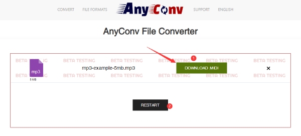 Download Midi File or Restart to Convert Midi