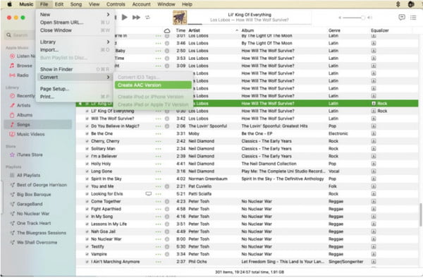 iTunes Opret ACC-version