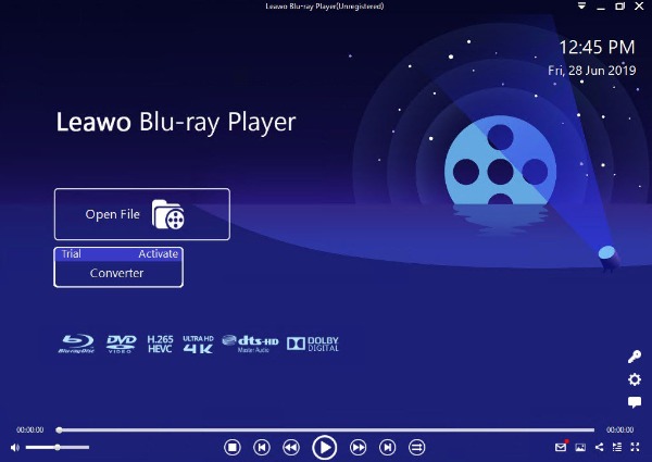 Интерфейс проигрывателя Blu-ray Leawo