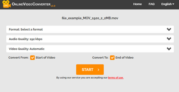 Start online video-omzetter