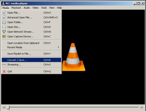 Klik Tukar dan Simpan Butang VLC