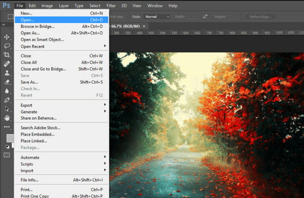 Otvorite Photoshop datoteku