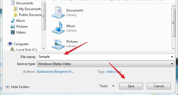 PowerPoint הגדר את שם הקובץ