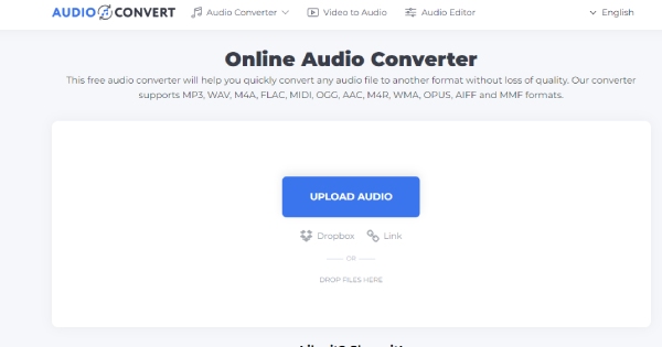 Încărcați audio pentru conversie MP3 în Midi