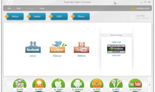 Muat naik Fail DVD Freemake Video Converter