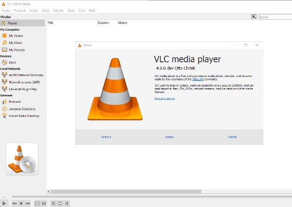 VLC Medya Oynatıcı Arayüzü