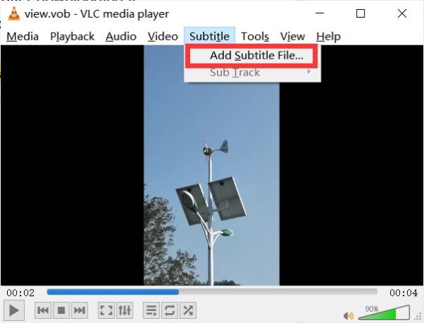 Thêm phụ đề VLC