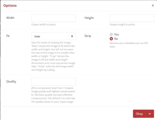 Pas Afbeelding Cloudconvert aan