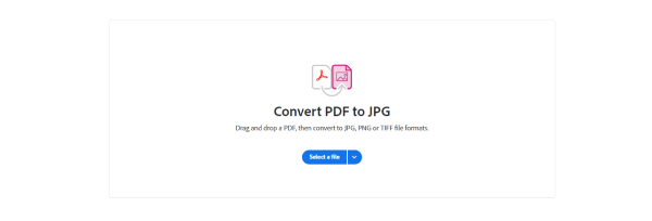Adobe Acrobat Online PDF to JPG