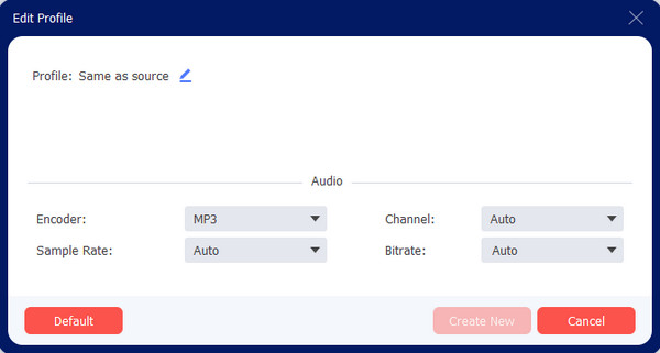 AnyRec Custom Profile Merge MP3
