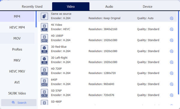 AnyRec Formato WebM para MOV