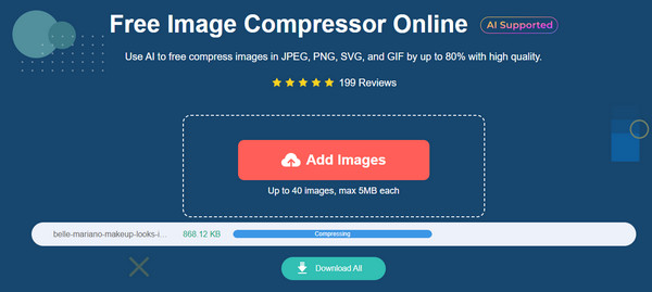AnyRec Image Compressor Compress Download All