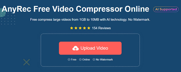 AnyRec Video Compressor Ladda upp video