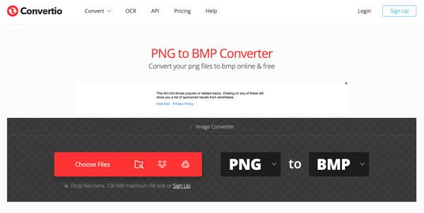 Convert PNG to BMP Online