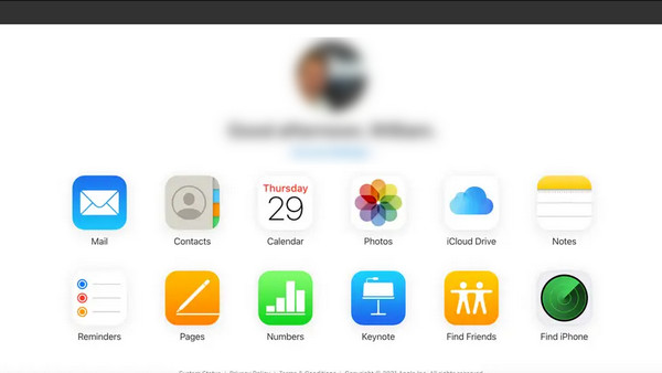 Menu Foto di iCloud