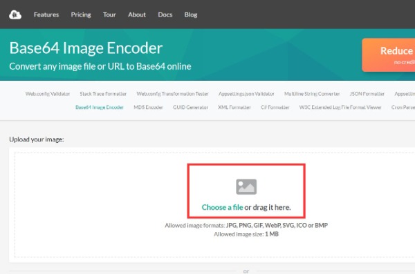 Импорт файла Base64 Image Encoder