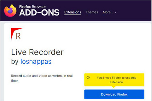 Liverecorder FireFox