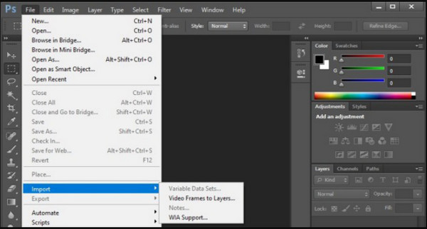 Photoshop Import