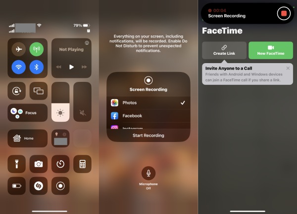 Rögzítse FaceTime Call iPhone 14 Pro készülékét
