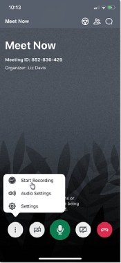 iPhone Host Record GoToMeeting
