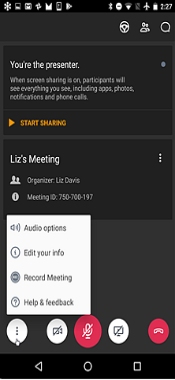 Εγγραφή Android Host GoToMeeting