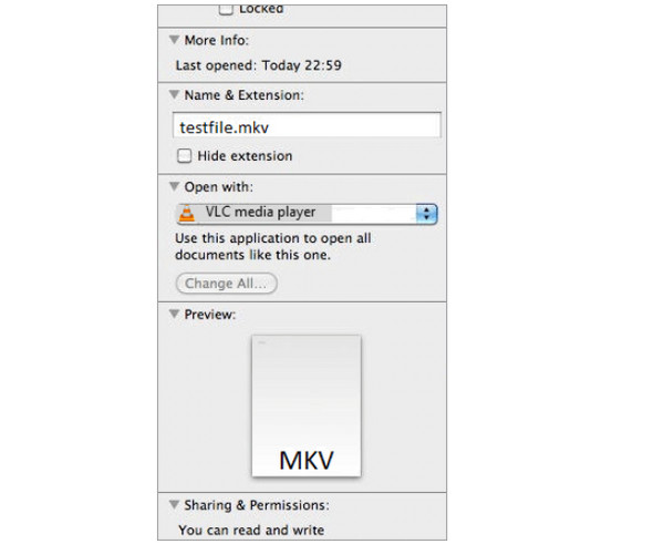 VLC Mac Open With