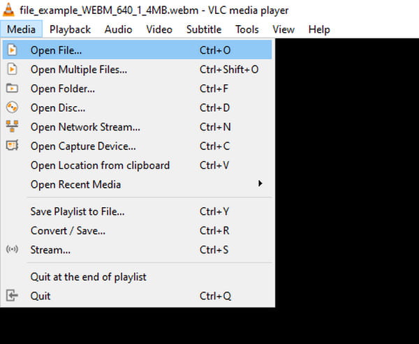 VLC Windows Media mở tệp