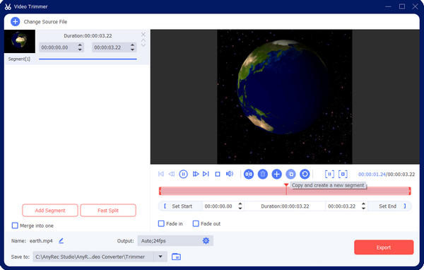 AnyRec Copia e crea un nuovo segmento