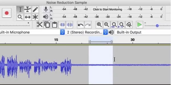 Ferramenta de Seleção do Audacity