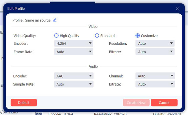 Tukar Codec Video