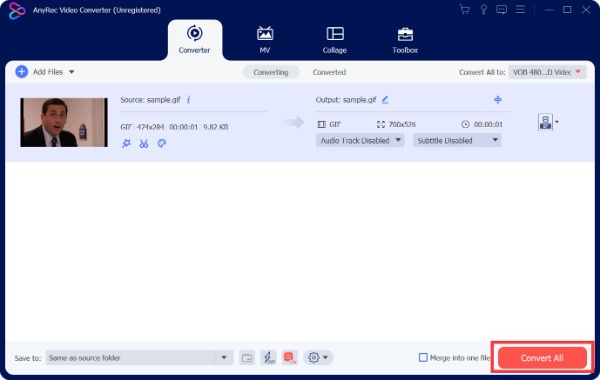 Prilagodite datoteku AnyRec