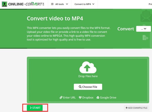 Convertir la vidéo en ligne Convertir