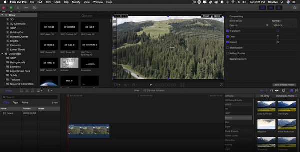 Final Cut Pro-Video importieren