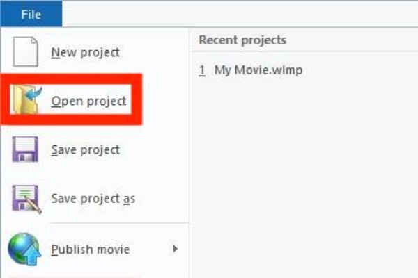 Deschideți fișierul Windows Movie Maker