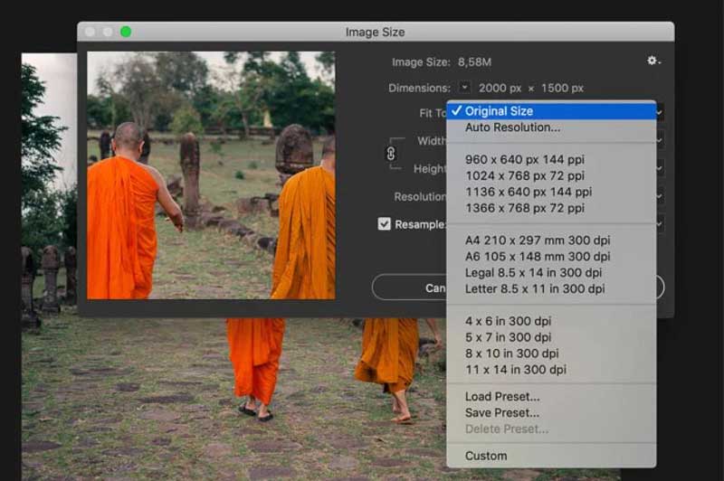 Enregistrer une photo Photoshop