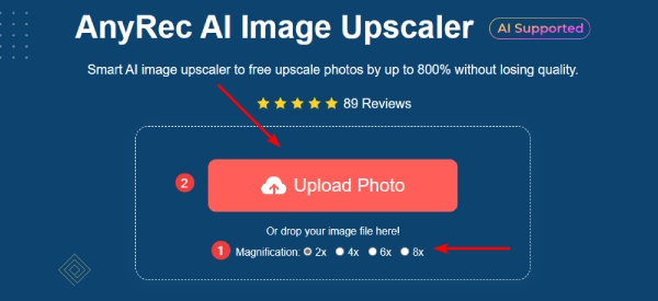 Upload Photo to AnyRec AI Image Upscaler