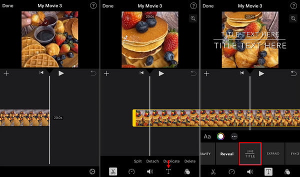 iMovie iPhone 添加文本到视频