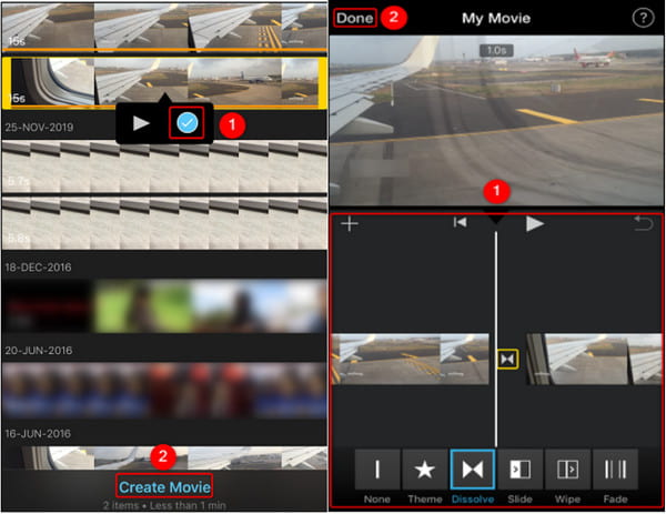 Hợp nhất video iMovie