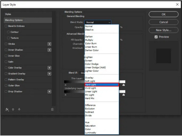 Photoshop 混合强光