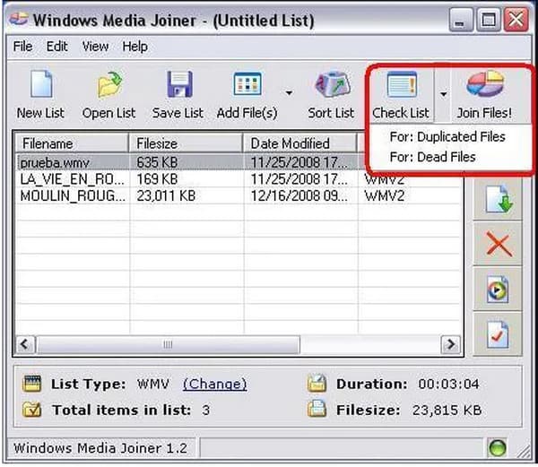 โปรแกรม Windows Media Joiner