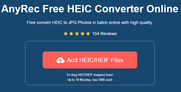 AnyRec Добавить файлы HEIC