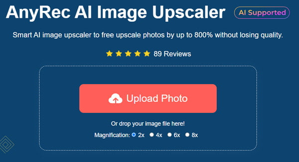 Upscaler de imagem AnyRec AI