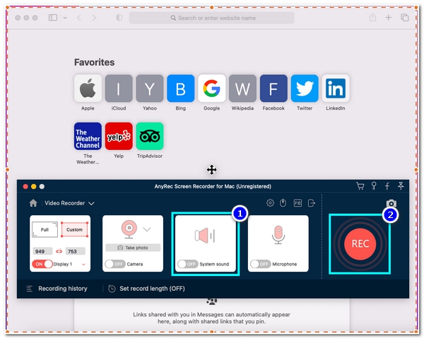 AnyRec システムサウンドを有効にして録音を開始する