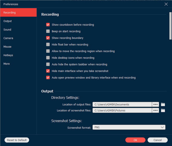 Configuración de salida de AnyRec World of Tank