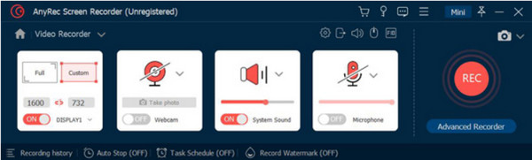 AnyRec 解析度系統聲音