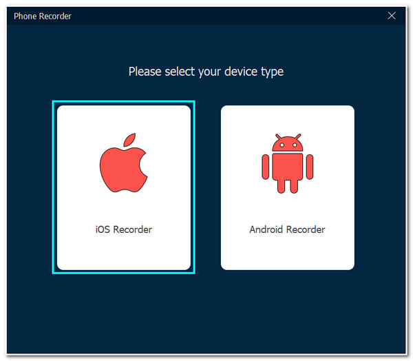 Gravador de telefone AnyRec Select e gravador iOS