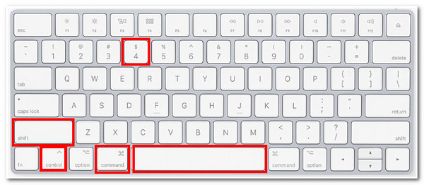 Comman Ctrl Shift 4 Spacebar