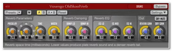 無料の VSTS ロジック プラグイン OldSkoolVerb